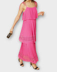 Biba Tiered Pleated Maxi Dress - 12