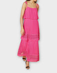 Biba Tiered Pleated Maxi Dress - 12