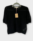 Boden Pointelle Cotton Knit Cardigan - 10 (S)