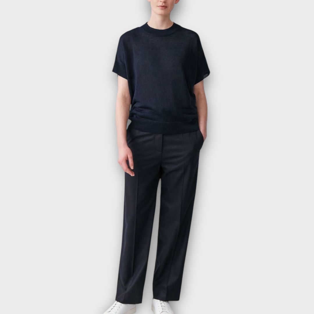 COS Shaped Linen-Silk Knit Top - 16 (L)