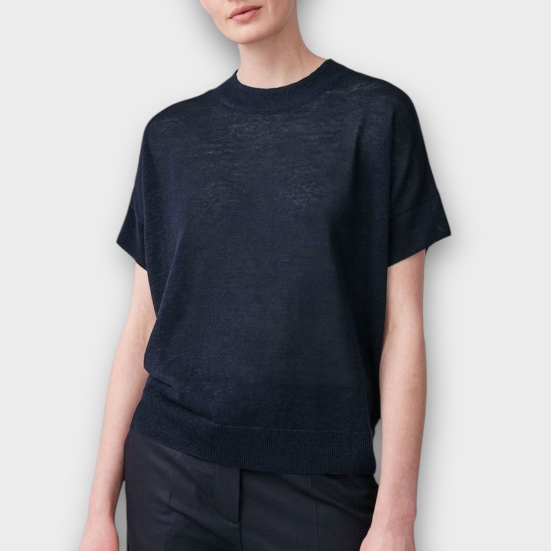 COS Shaped Linen-Silk Knit Top - 16 (L)