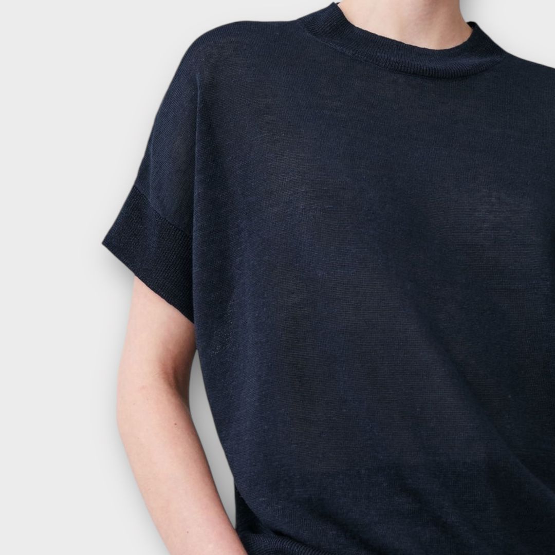 COS Shaped Linen-Silk Knit Top - 16 (L)