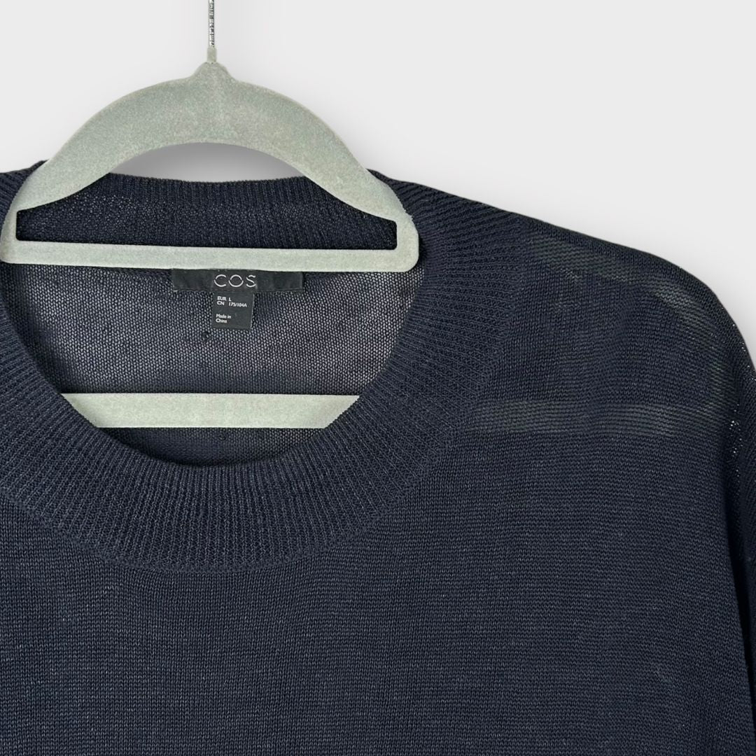 COS Shaped Linen-Silk Knit Top - 16 (L)