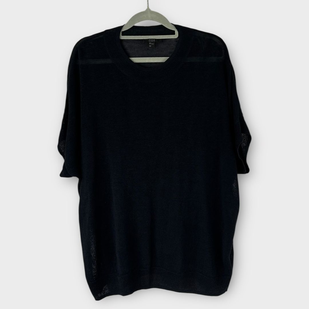 COS Shaped Linen-Silk Knit Top - 16 (L)