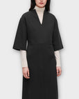 COS Stretch-Jersey V-Neck Cotton Dress - 16 (L)