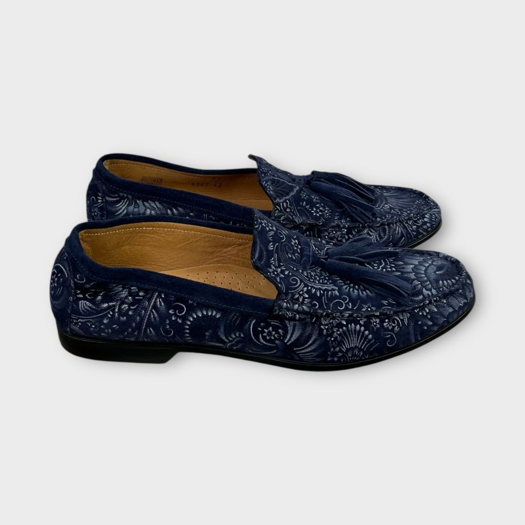 Carolina Paisley Print Tassel Loafers - 9/42