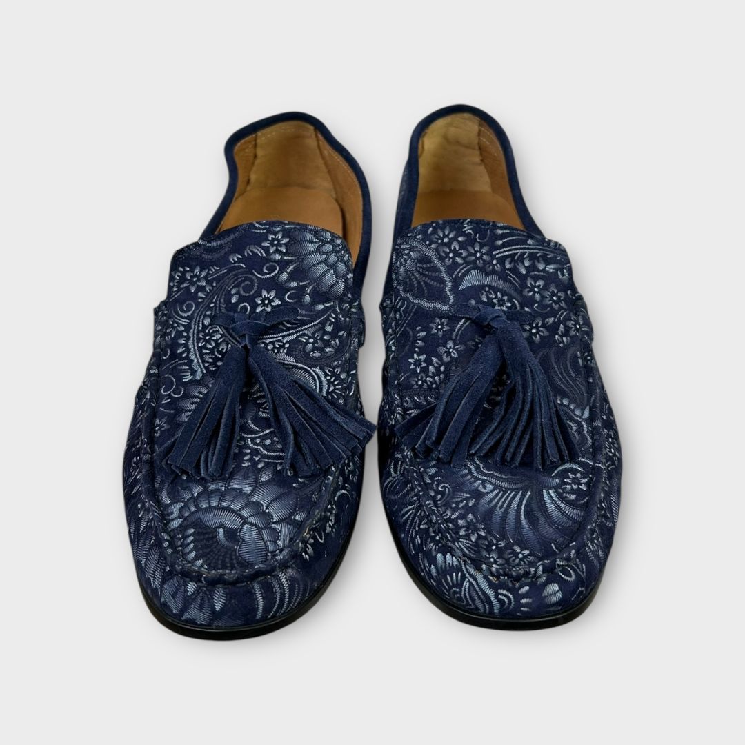 Carolina Paisley Print Tassel Loafers - 9/42