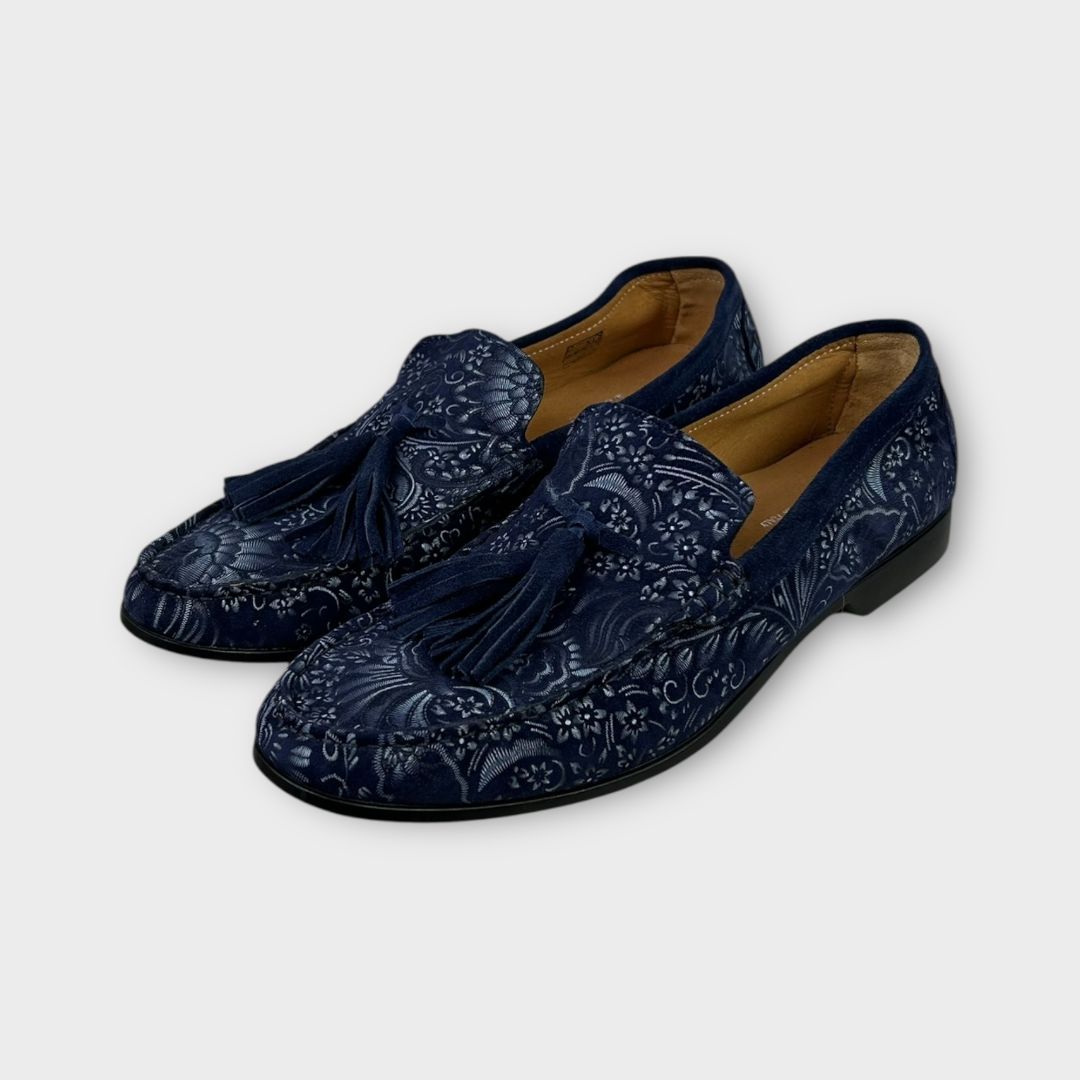 Carolina Paisley Print Tassel Loafers - 9/42