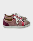 Christian Louboutin Vieira Spikes Veau Velour Sneakers - 5/38