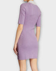 Claudie Pierlot Knit Crochet Collar Mini Dress - 10