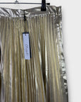 Closet London Metallic Pleated Skirt - 14