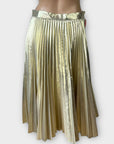 Closet London Metallic Pleated Skirt - 14