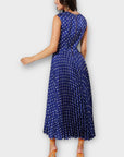Closet London Twist Detail Pleated Polka Dot Dress - 10/12