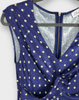 Closet London Twist Detail Pleated Polka Dot Dress - 10/12