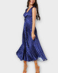 Closet London Twist Detail Pleated Polka Dot Dress - 10/12