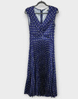 Closet London Twist Detail Pleated Polka Dot Dress - 10/12