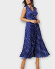 Closet London Twist Detail Pleated Polka Dot Dress - 10/12