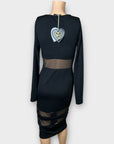 Club London Mesh Panel Dress - 10/12