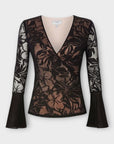 Coast Claire Burnout Wrap Top - 12