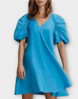 Country Road Gathered Sleeve Dress - 10