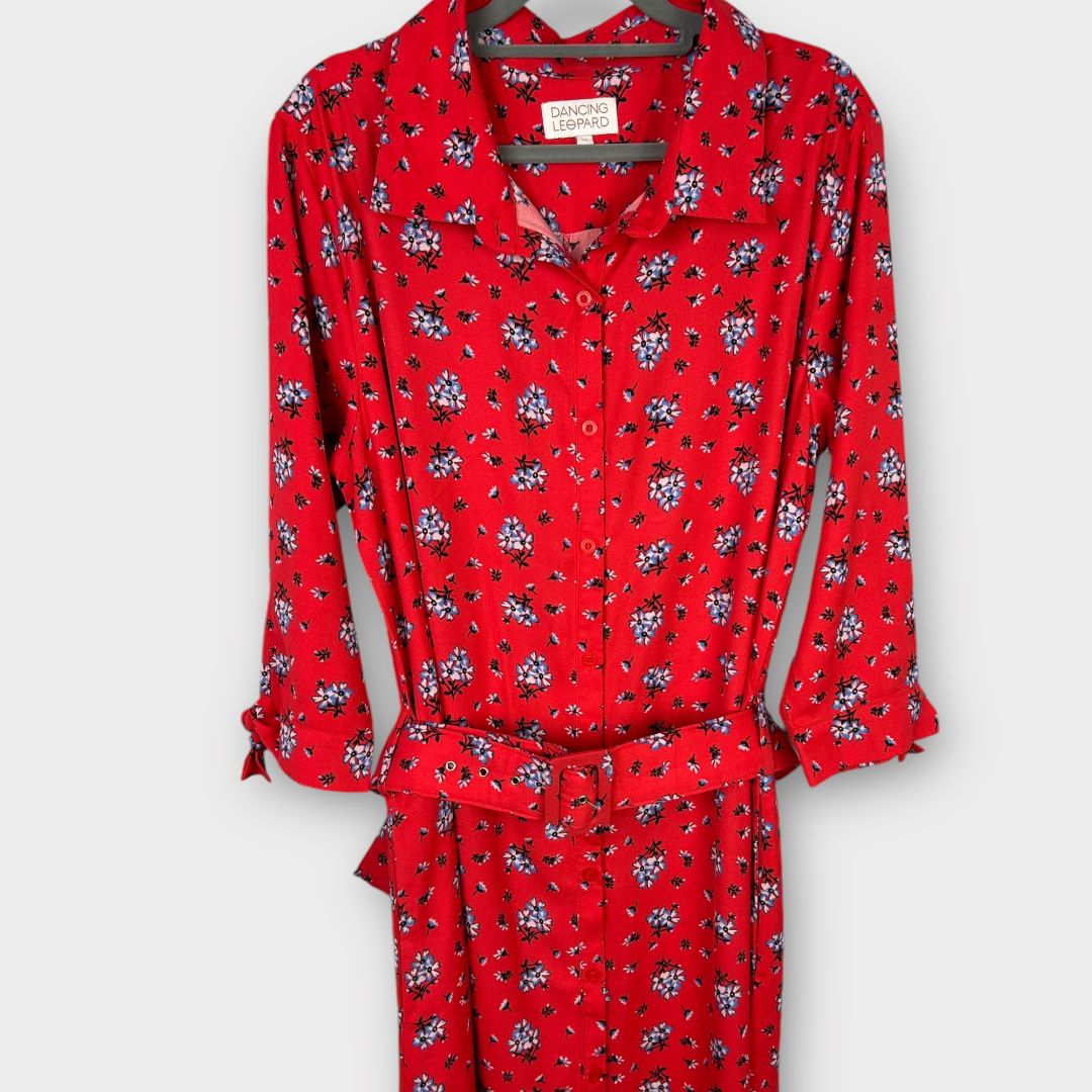 Dancing Leopard Floral Maxi Dress - 14