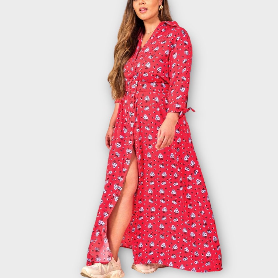 Dancing Leopard Floral Maxi Dress - 14