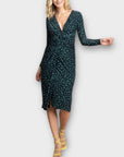 Dancing Leopard Goldie Palm Print Midi Dress - 8