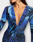 Dancing Leopard Goldie Palm Print Midi Dress - 8