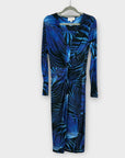 Dancing Leopard Goldie Palm Print Midi Dress - 8