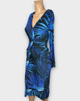 Dancing Leopard Goldie Palm Print Midi Dress - 8