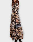 Dancing Leopard Jagger Animal Print Maxi Wrap Dress - 8