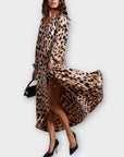 Dancing Leopard Jagger Animal Print Maxi Wrap Dress - 8