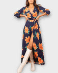 Dancing Leopard Jagger Maxi Wrap Dress - 8