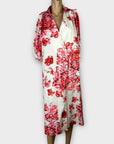 Danity Paris Floral Midi Wrap Dress - S