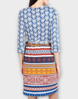 Diane Von Furstenberg Julian Desert Band Silk Jersey Wrap Dress - 8