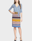 Diane Von Furstenberg Julian Desert Band Silk Jersey Wrap Dress - 8