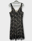 Donna Ricco Floral Lace Metallic Dress - 12