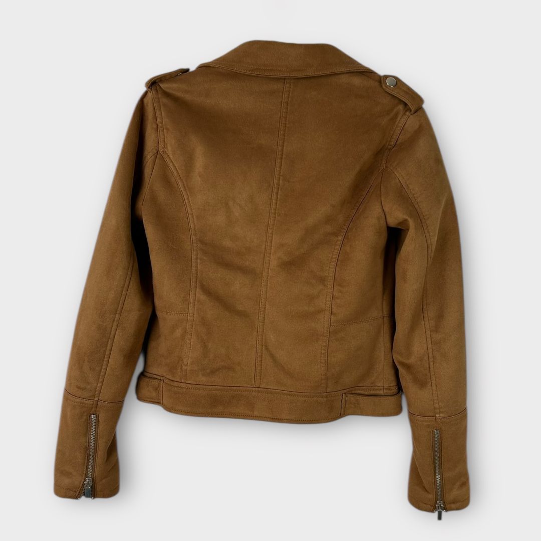 Dorothy Perkins Faux Suede Biker Jacket - 6/8