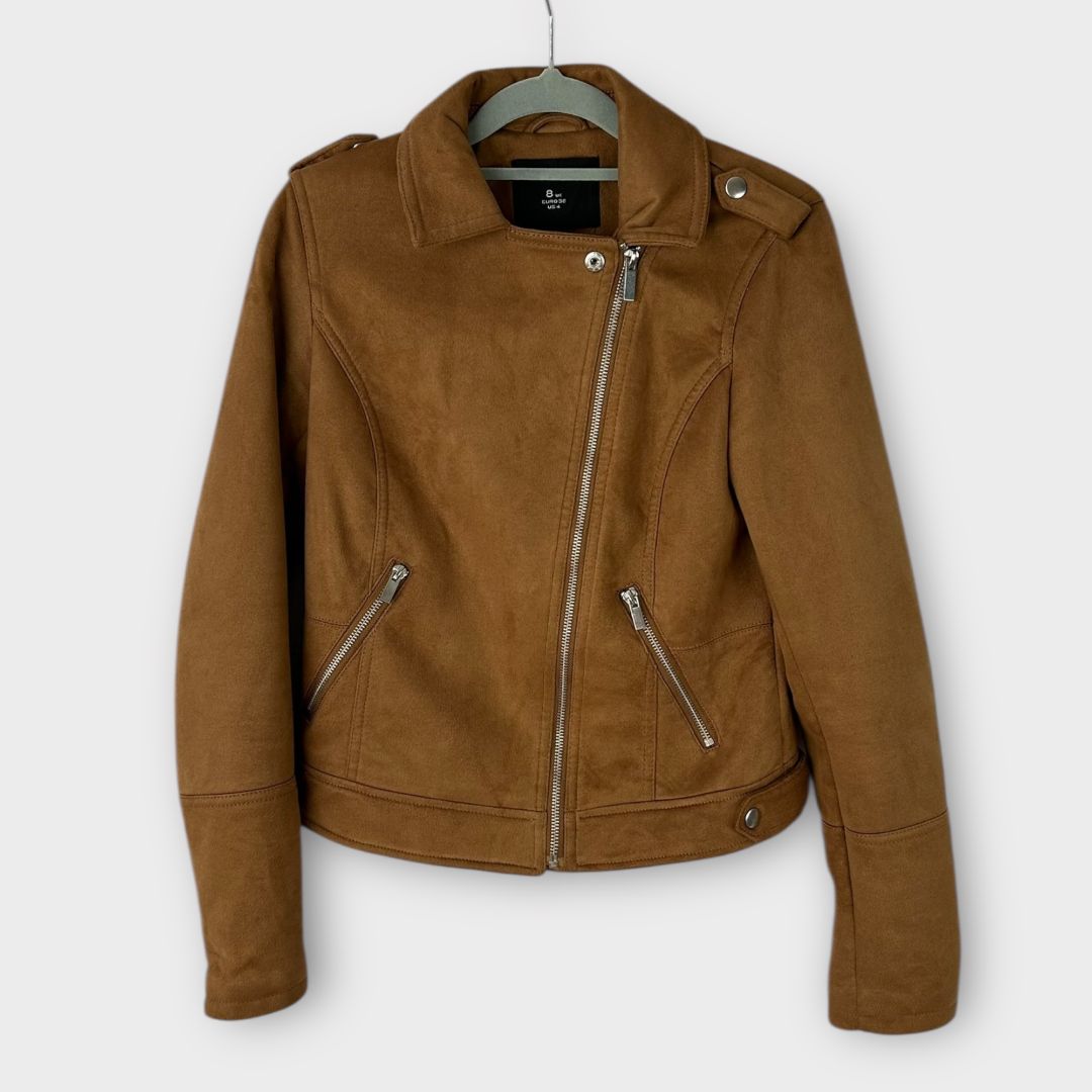 Dorothy Perkins Faux Suede Biker Jacket - 6/8