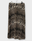 Dorothy Perkins Leopard Print Pleat Midi Skirt - 10