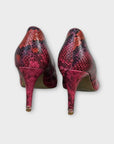 Dune Anna Mid Heel Reptile Print Court Shoes - 4/37