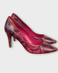 Dune Anna Mid Heel Reptile Print Court Shoes - 4/37