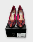 Dune Anna Mid Heel Reptile Print Court Shoes - 4/37