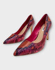 Dune Anna Mid Heel Reptile Print Court Shoes - 4/37