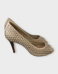 Dune Claudette Woven Peep Toe Court Shoes - 8/41