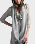 Ella Sanders Waffle Loop Around Wool Scarf