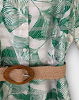 Fee G Palm Print Dress - 12
