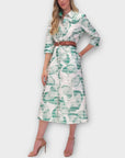 Fee G Palm Print Dress - 12