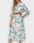 Fee G Palm Print Dress - 12