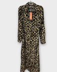 Flam Mode Animal Print Midi Shirt Dress - S/M